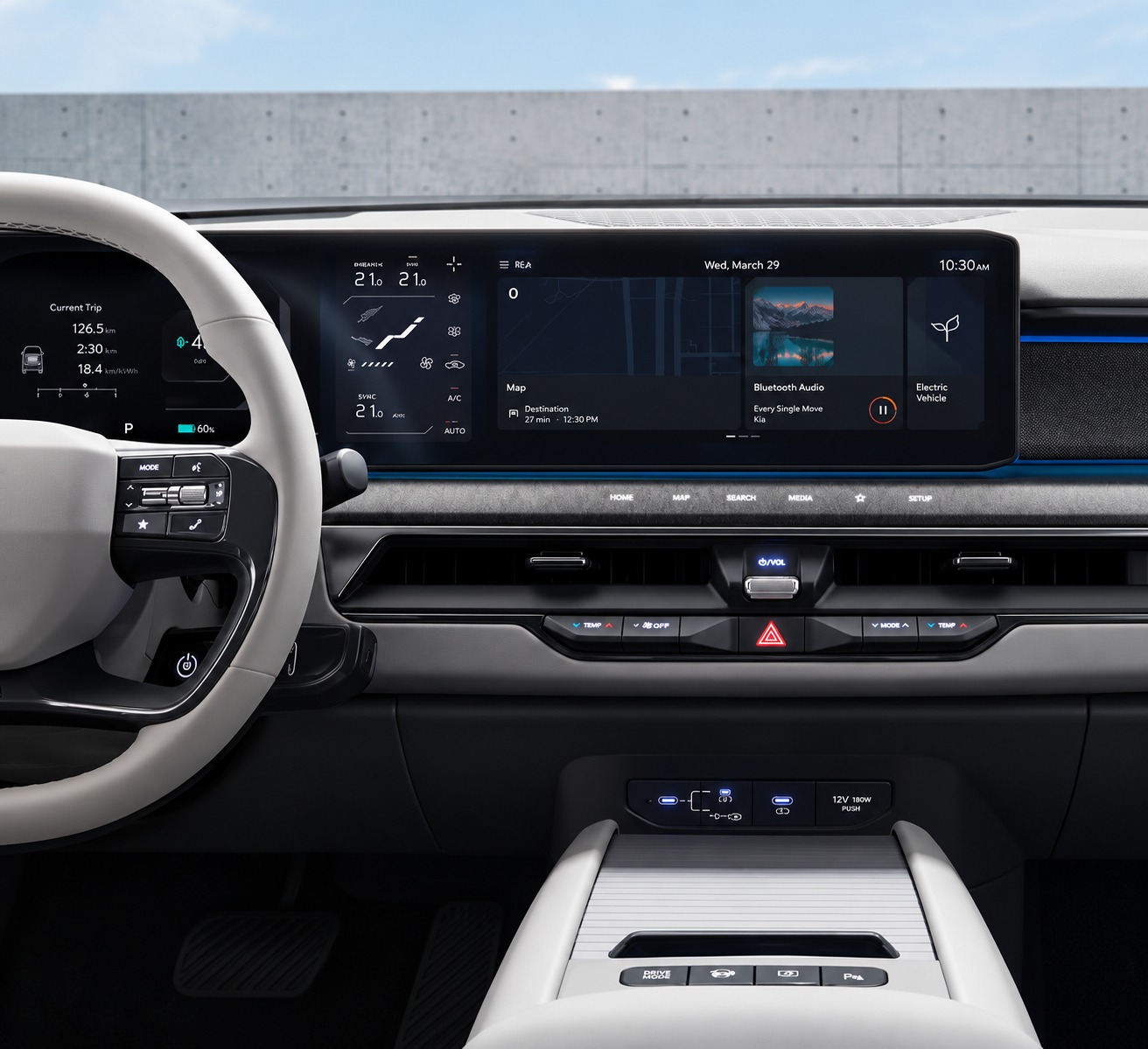 EV9 Trinity Panoramic Display